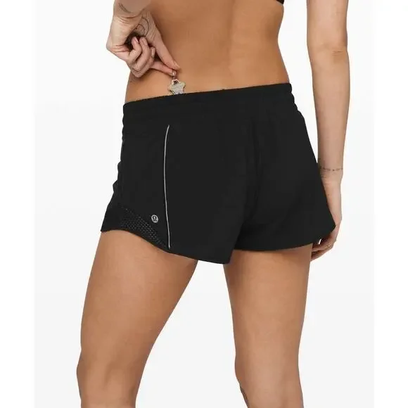 Lululemon Hotty Hot Short Reflective *2.5" Liner Stretch Black Women's Size 8 - Picture 9 of 15